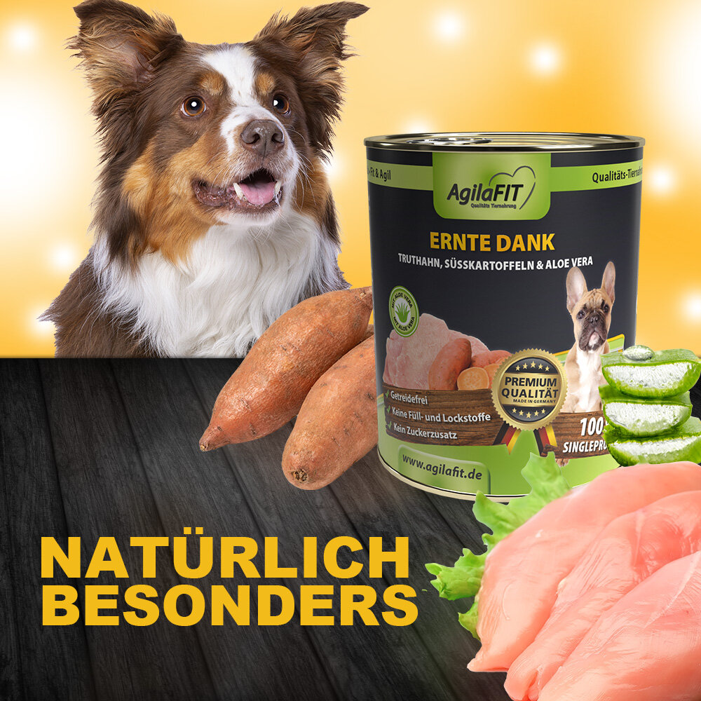 AgilaFIT ERNTE DANK Hundefutter 800g