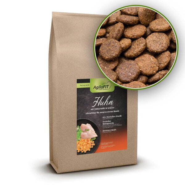 Getreidefrei - Huhn mit Süßkartoffel und Kräuter 12 kg 1 Stück