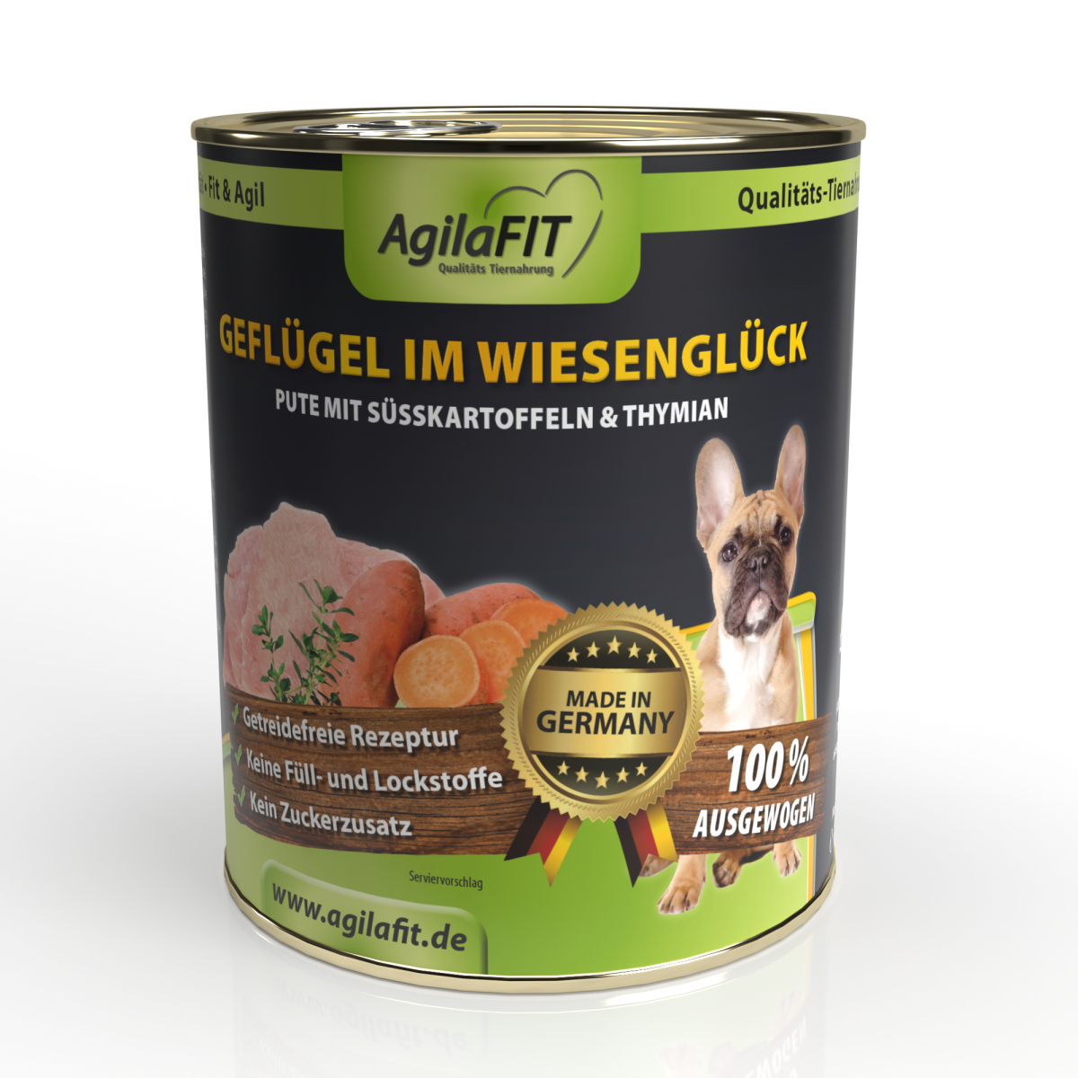Geflgel im Wiesenglck, Hunde Nassfutter Getreidefrei - AgilaFIT, 3,