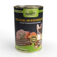 Geflügel im Wiesenglück, Hunde Nassfutter...