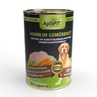 Huhn im Gemüsenest, Hunde Nassfutter Getreidefrei...