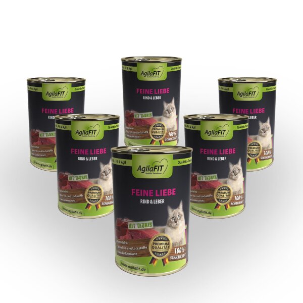 Feine Liebe, getreidfrei Katzenfutter 400g 6 Stück