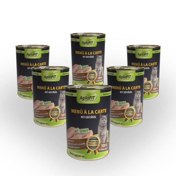 Menü a la carte, getreidefrei Katzenfutter 400g 6 Stück